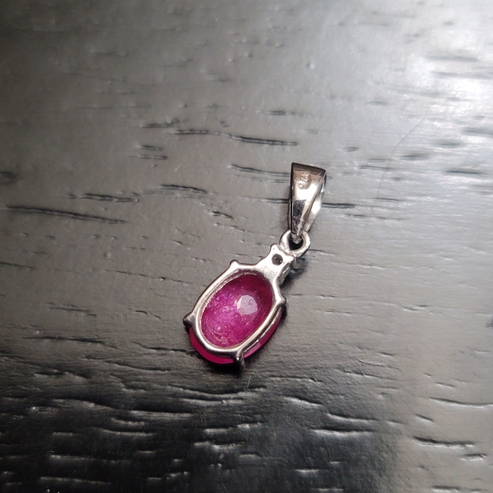 Ruby Silver Pendant - image 5
